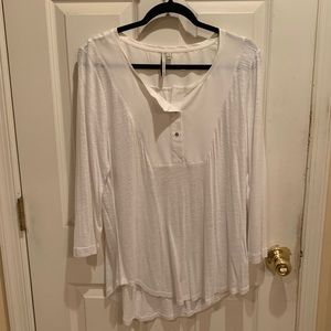 Calvin Klein White Flowy Shirt XL